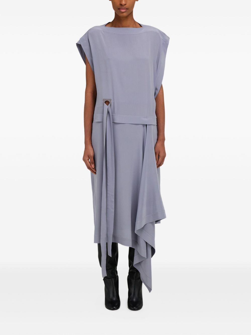 Gancio-detail silk dress - 2