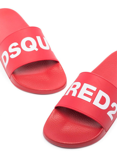 DSQUARED2 logo-print slide sandals outlook
