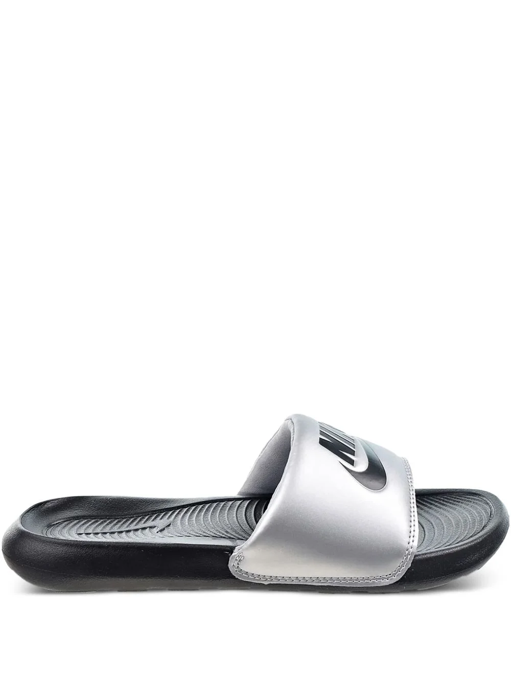 Victori One "Black/Metallic Sliver" slides - 1