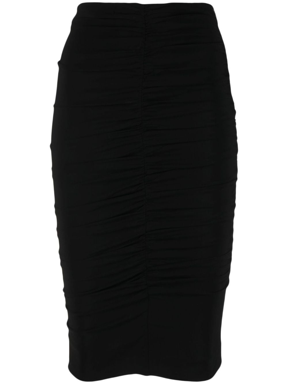 draped-design pencil skirt - 1