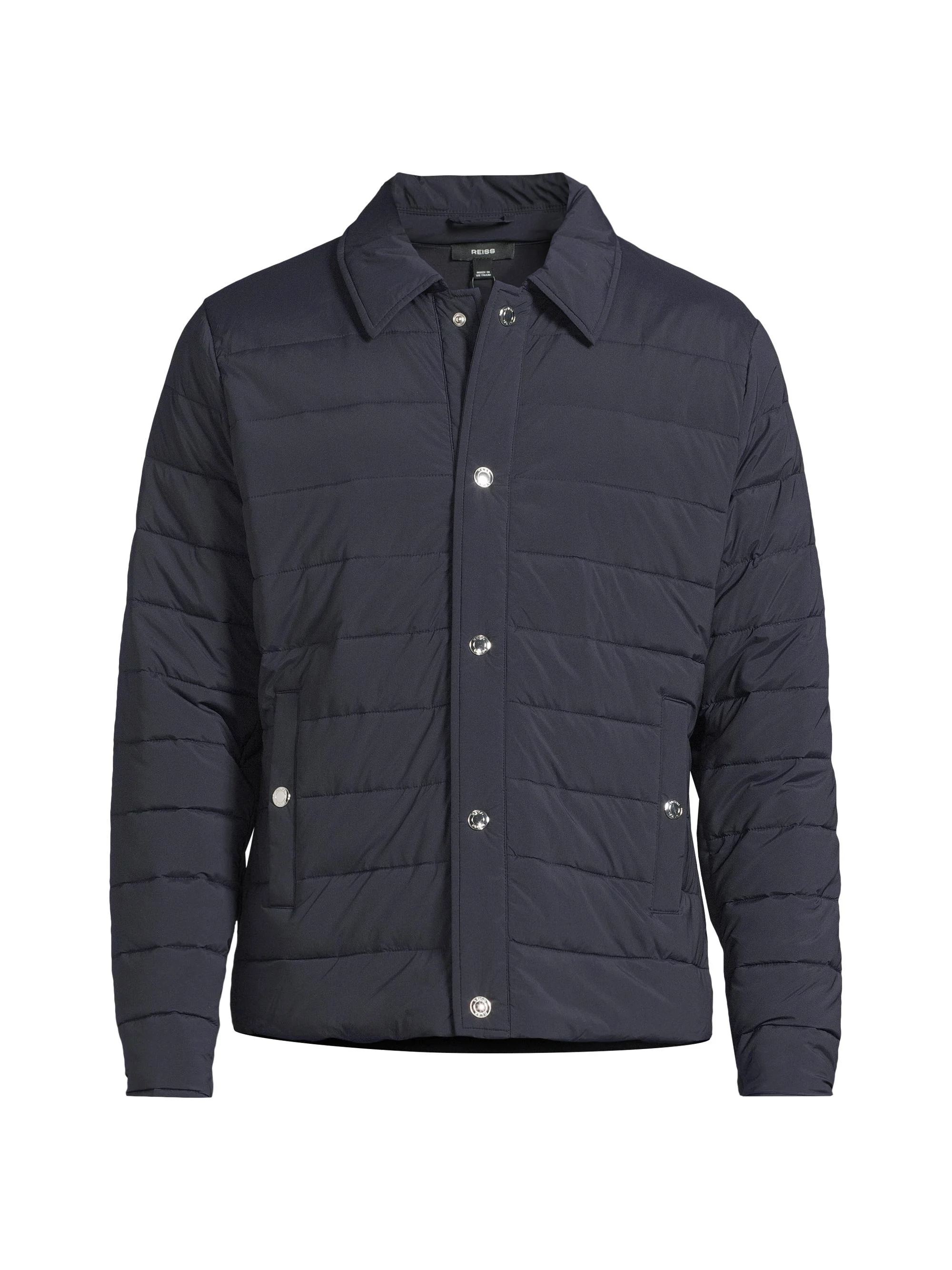 Men's Harrison Quilted Snap-Front Jacket - Navy - 1