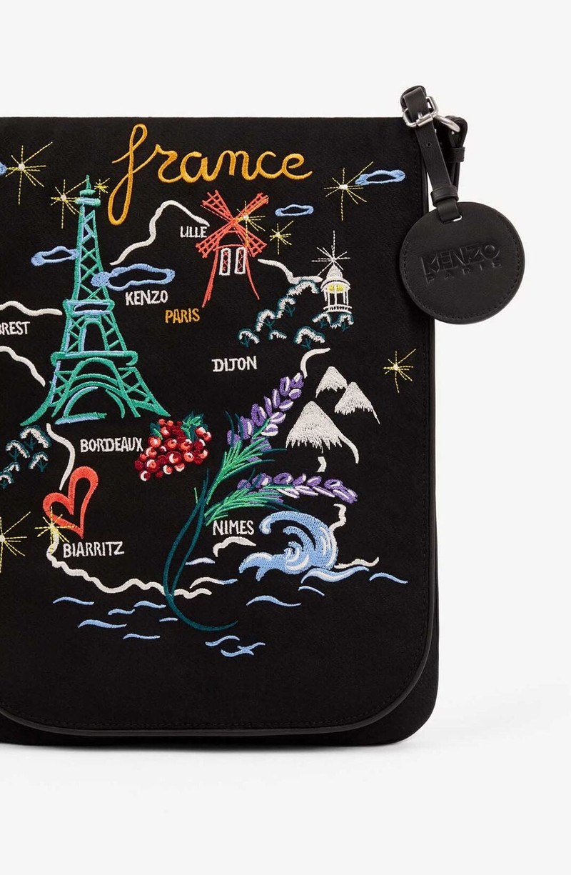 'Paris-Japan' reversible messenger bag 6