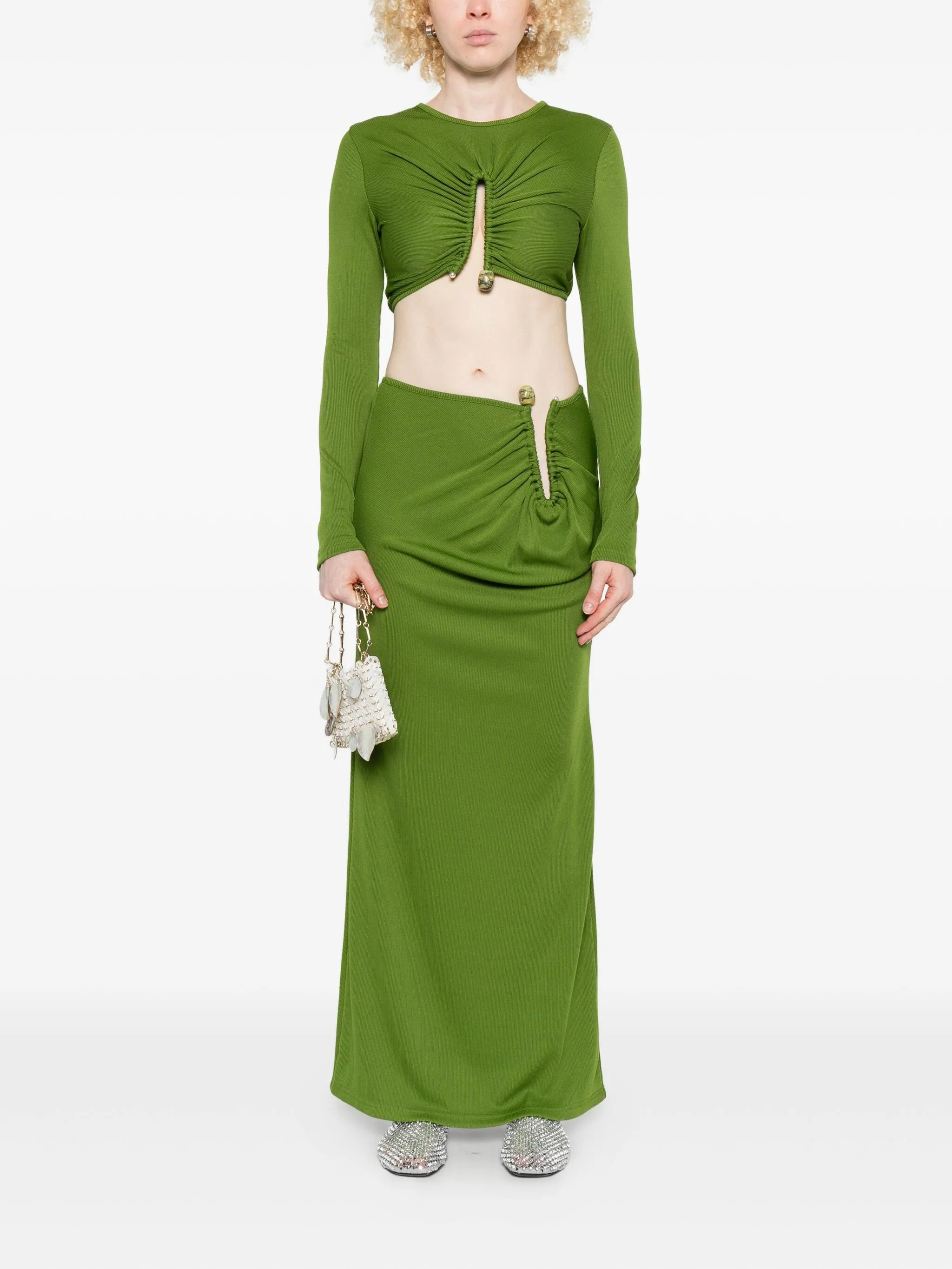Christopher Esber Ribbed Gathered-effect Skirt - 4