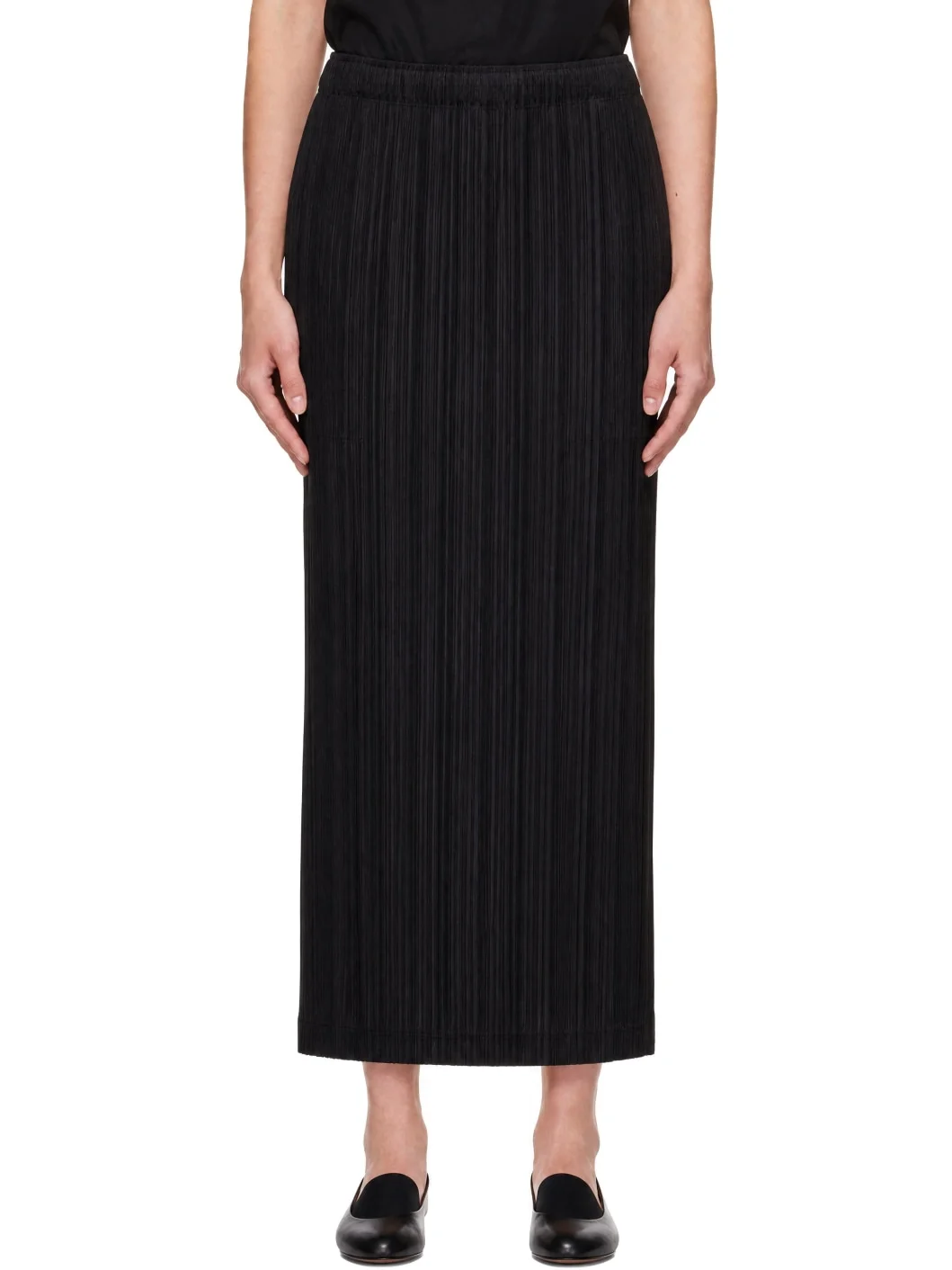 Black Thicker Bottoms Maxi Skirt - 1