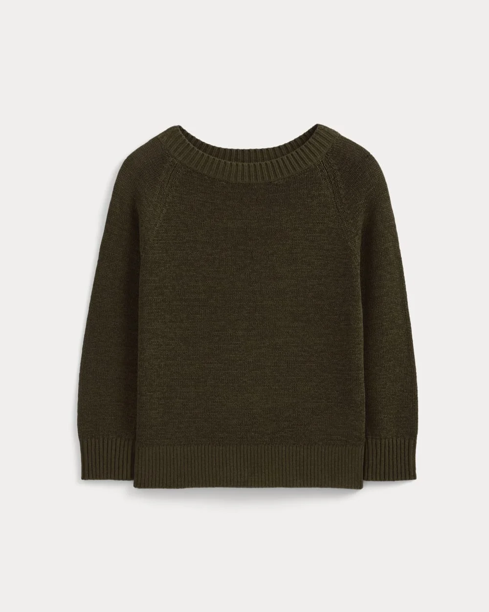 WIDE-NECK CREW SWEATER IN TAPE YARN - 1