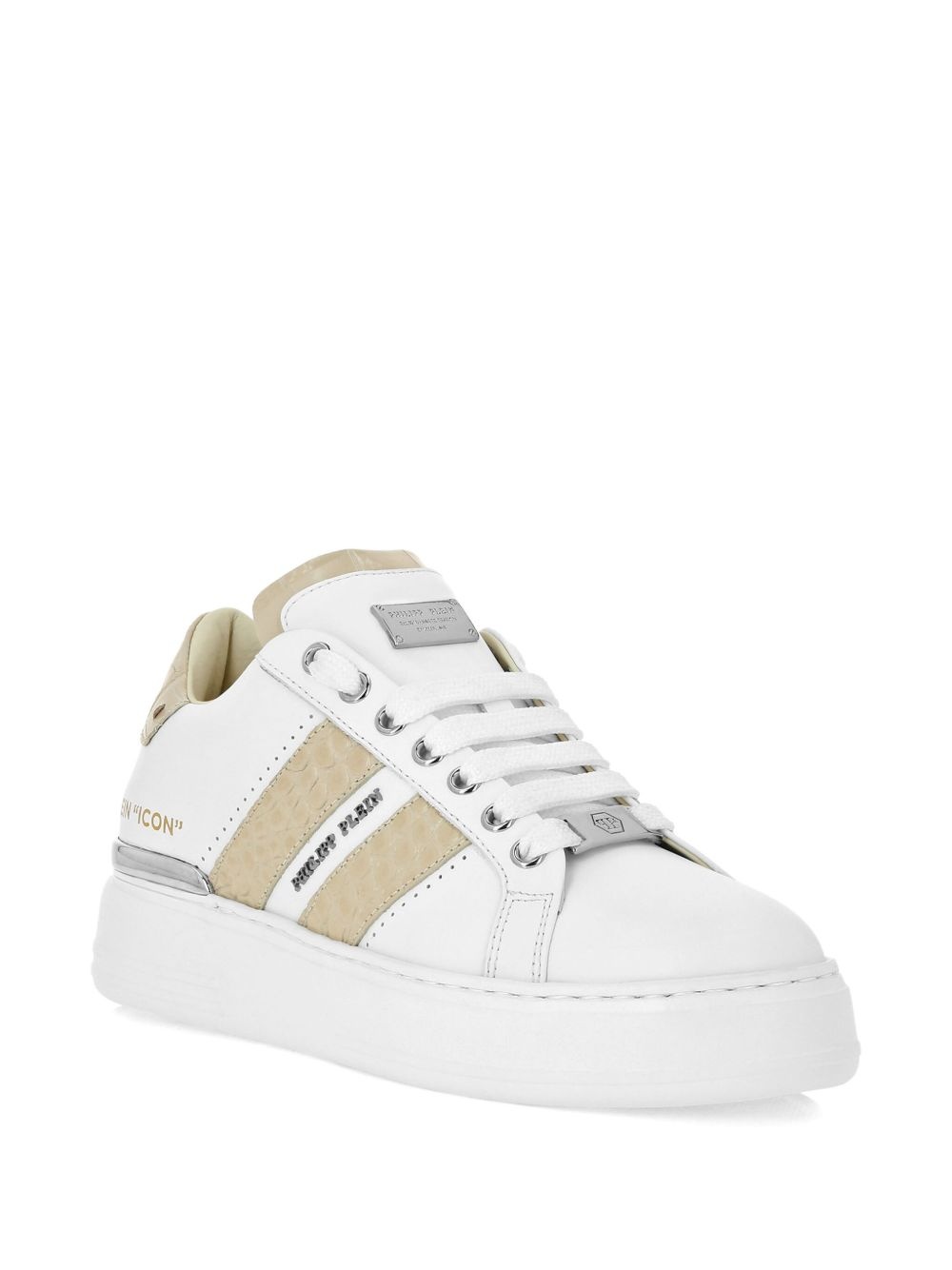 leather platform sneakers - 2