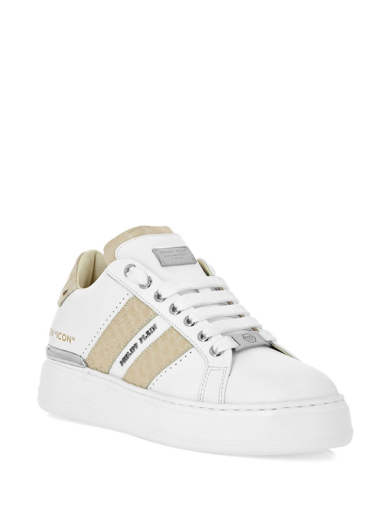 PHILIPP PLEIN leather platform sneakers outlook