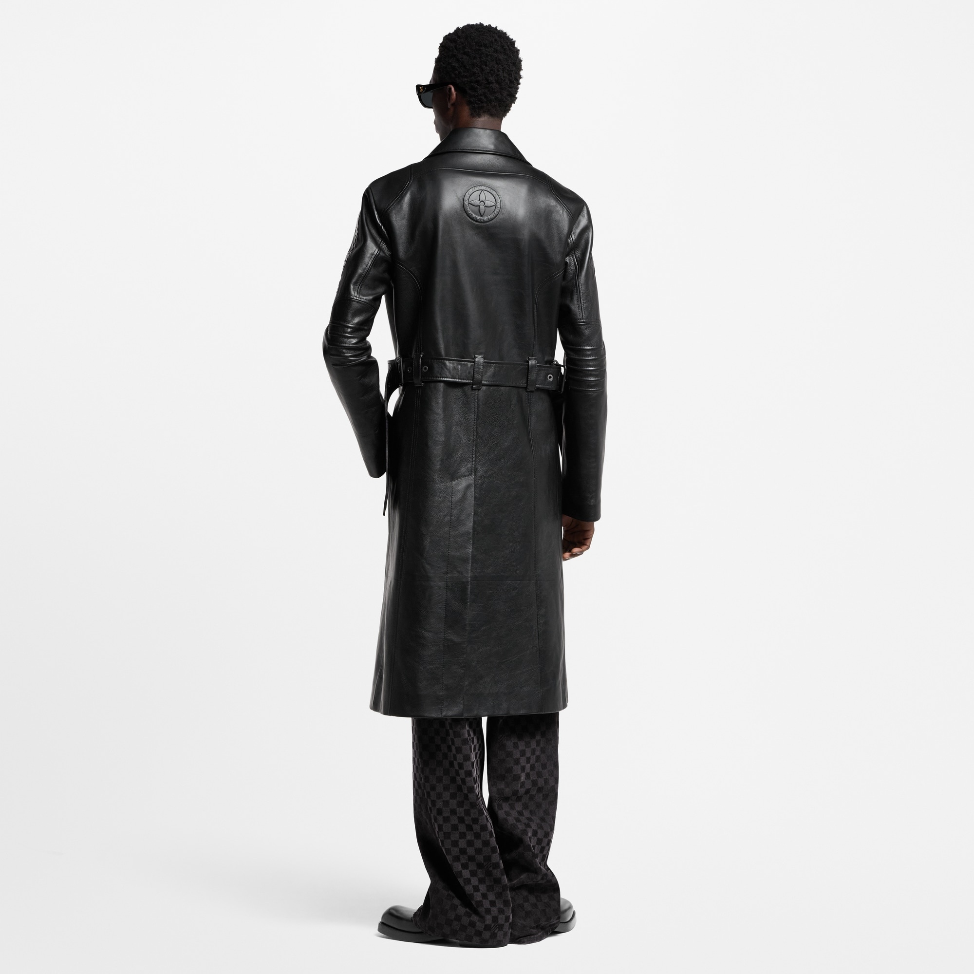 Leather Double-Breasted Coat - 3