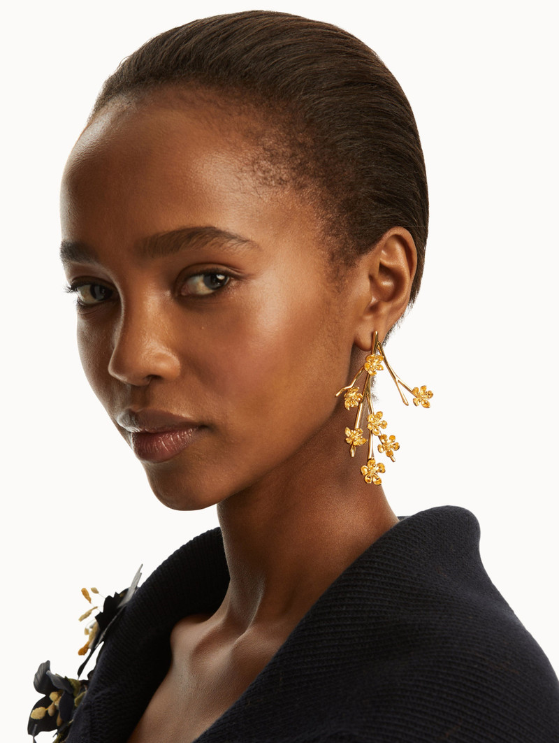Oscar de la Renta CHERRY BLOSSOM BRANCH EARRINGS outlook