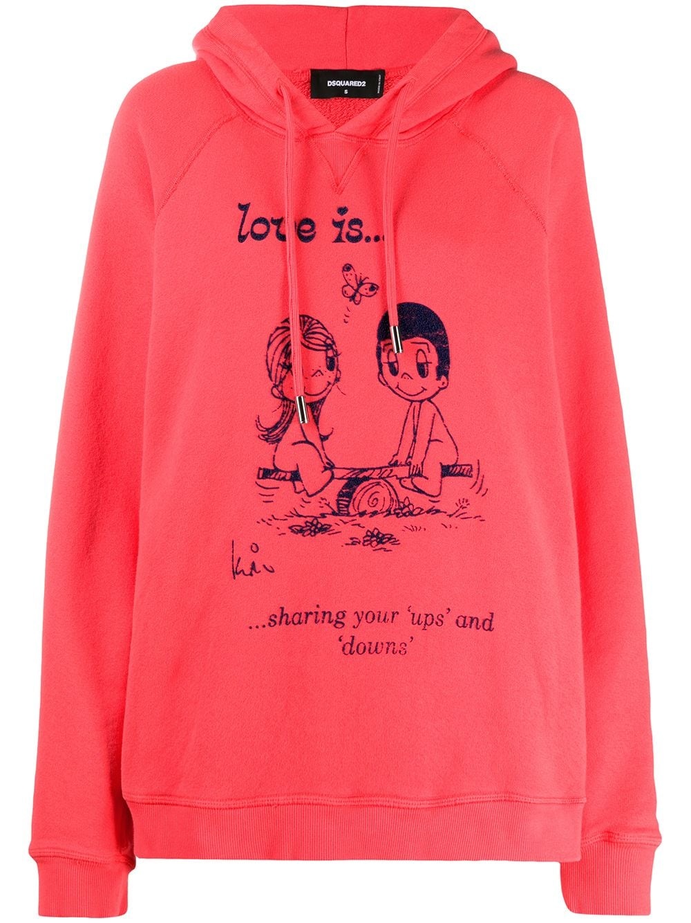 Love Is print hoodie - 1