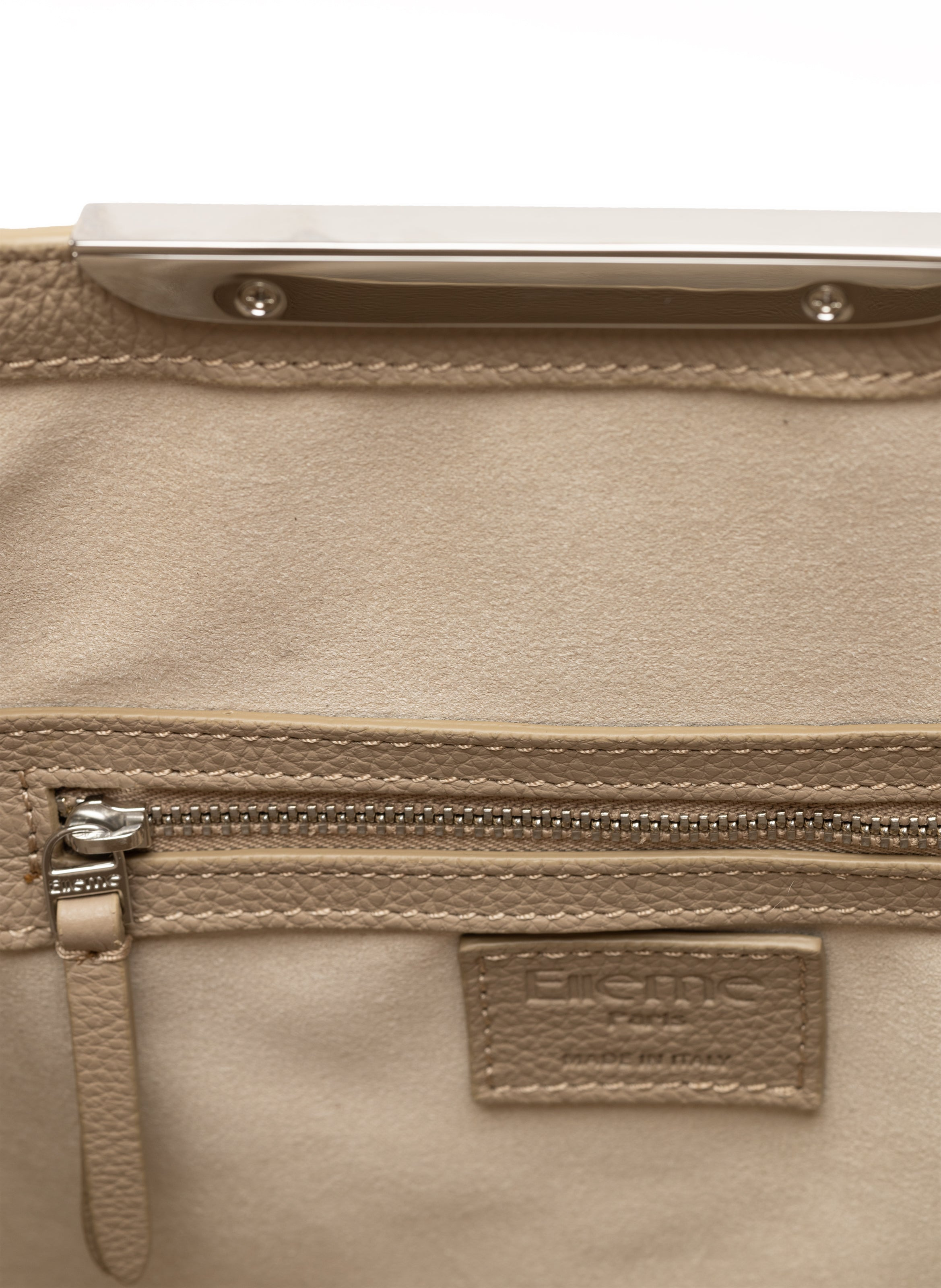 Gemini Pebbled Leather Taupe - Silver - 4