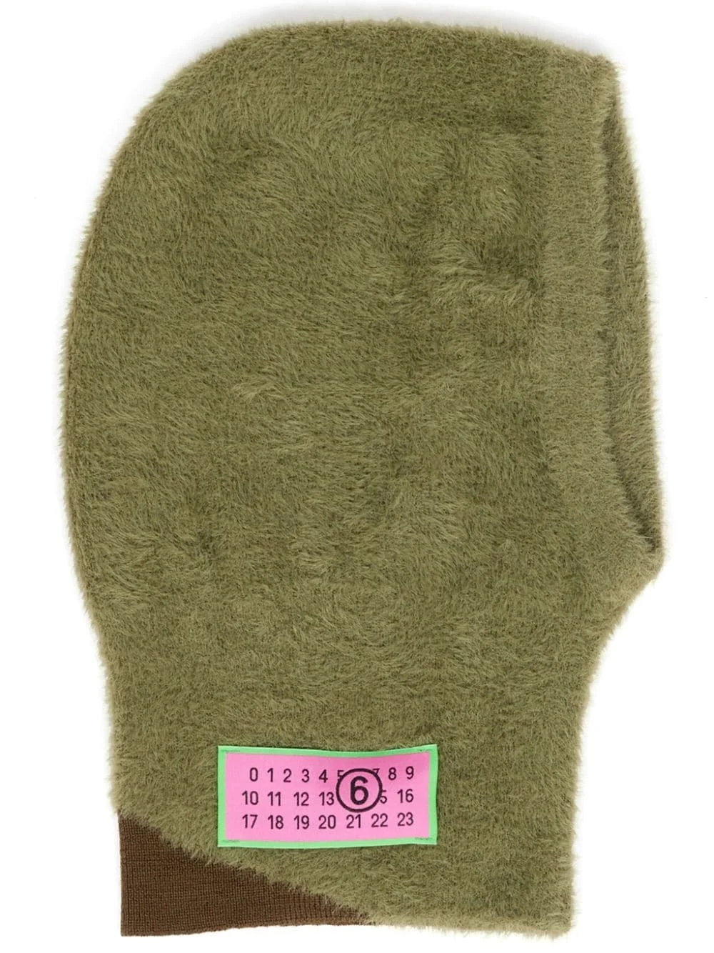 Numbers-motif textured balaclava - 1