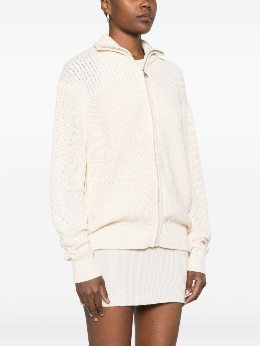 patterned-jacquard cardigan - 3