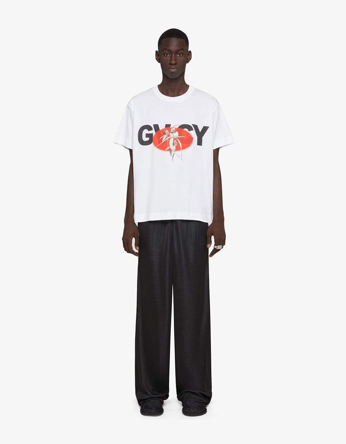 Givenchy White GVCY Flower Print T-Shirt - 2