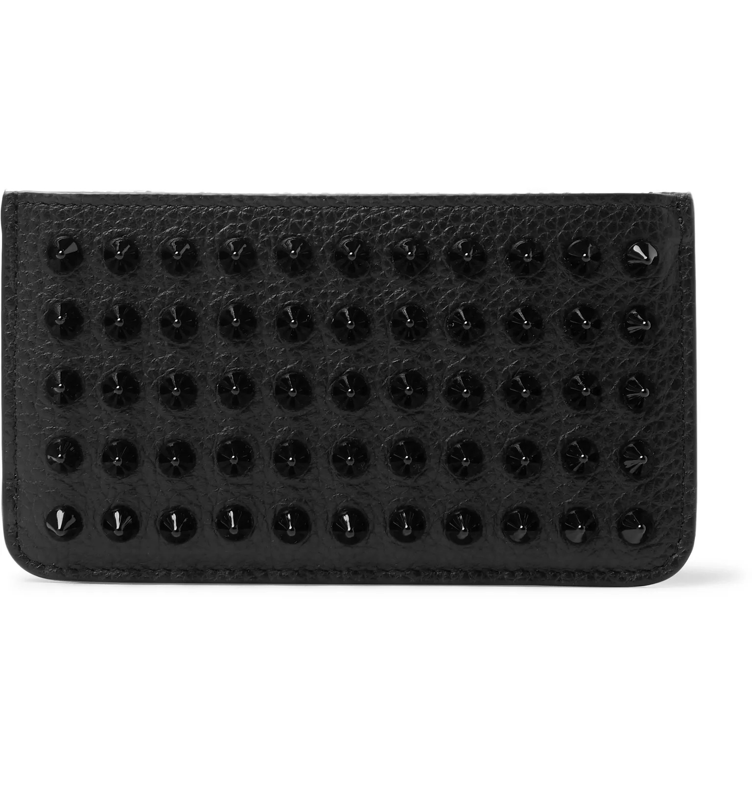 Studded Full-Grain Leather Cardholder - 1