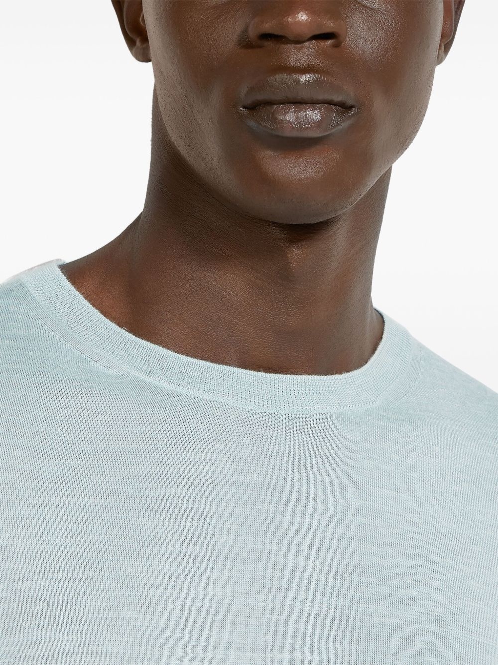 mélange crew-neck sweater - 4