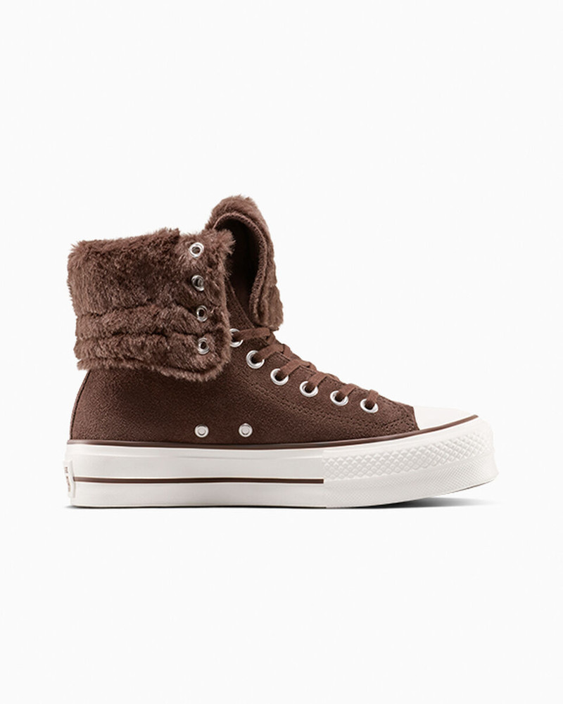 Chuck Taylor All Star Fold-Over Lift Platform XHi Faux Fur 1