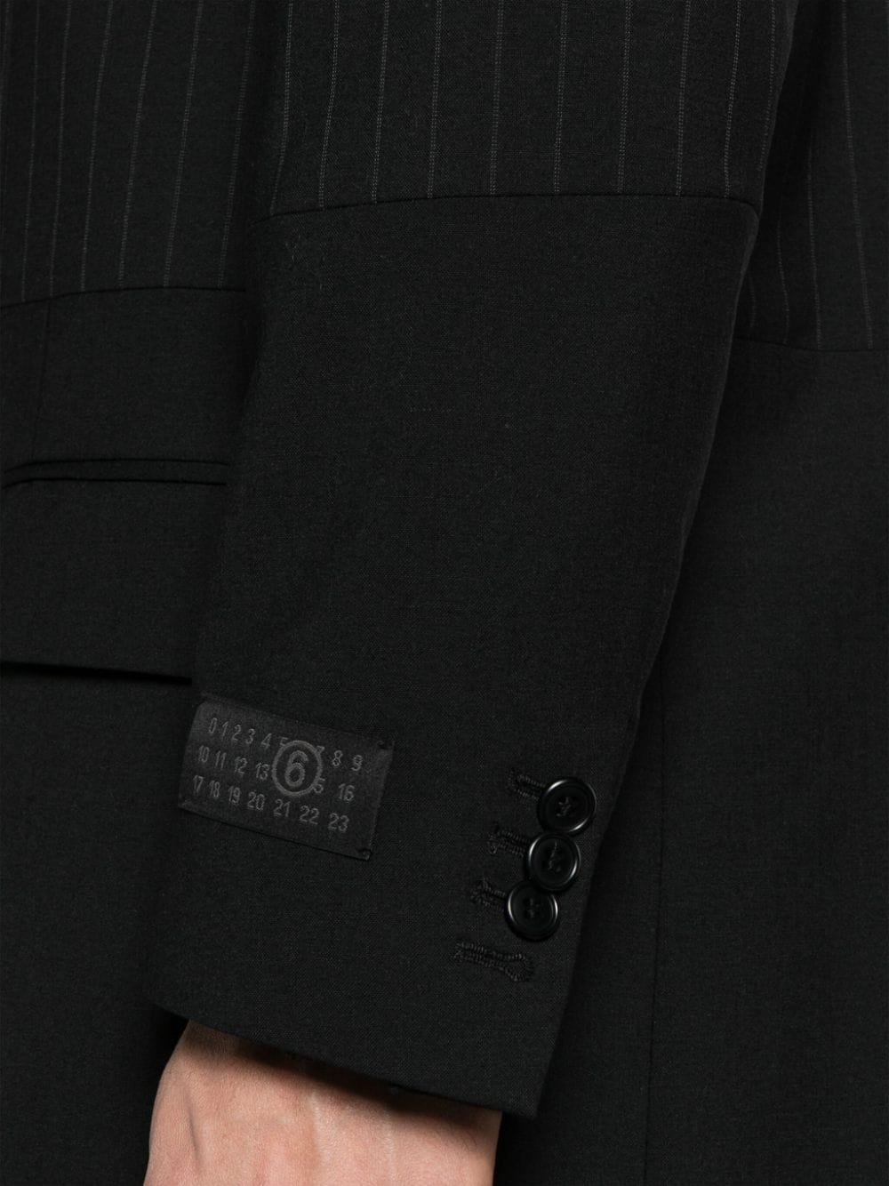 panelled single-breasted coat - 5