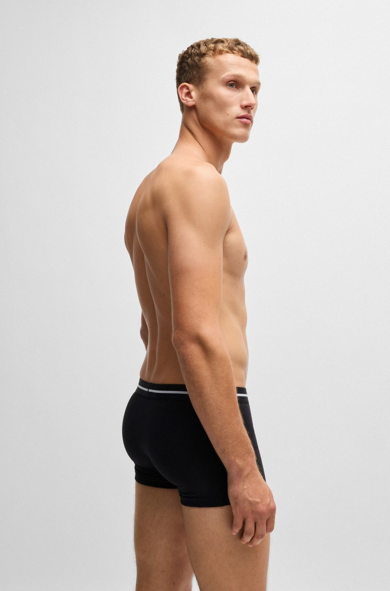 BOSS THREE-PACK OF STRETCH-COTTON TRUNKS WITH LOGO WAISTBANDS outlook