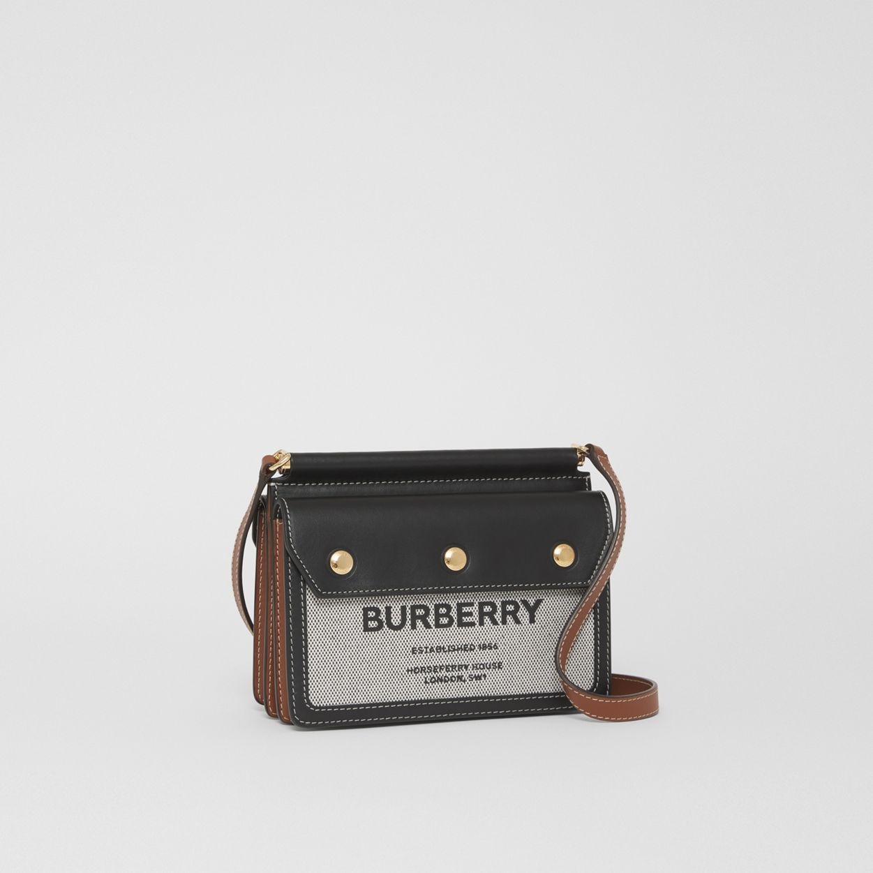 Mini Horseferry Print Title Bag with Pocket Detail 7