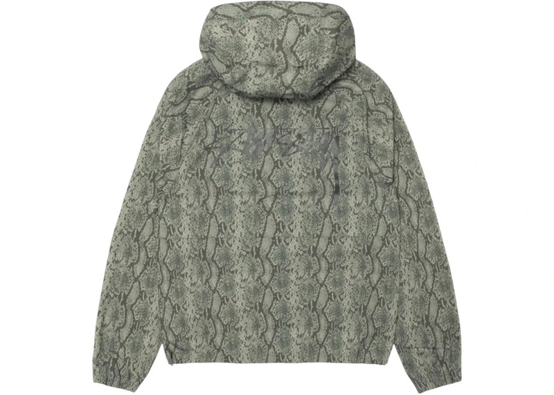 Stüssy Stussy Beach Snake Print Nylon Shell Jacket Olive outlook