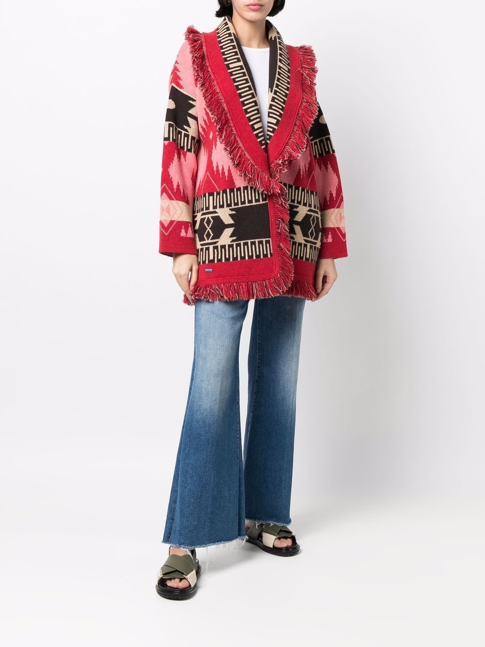 Icon jacquard belted cardigan - 6