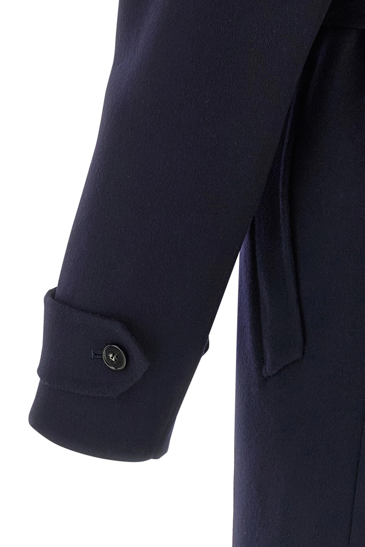 Double-breasted wool trench coat - 4