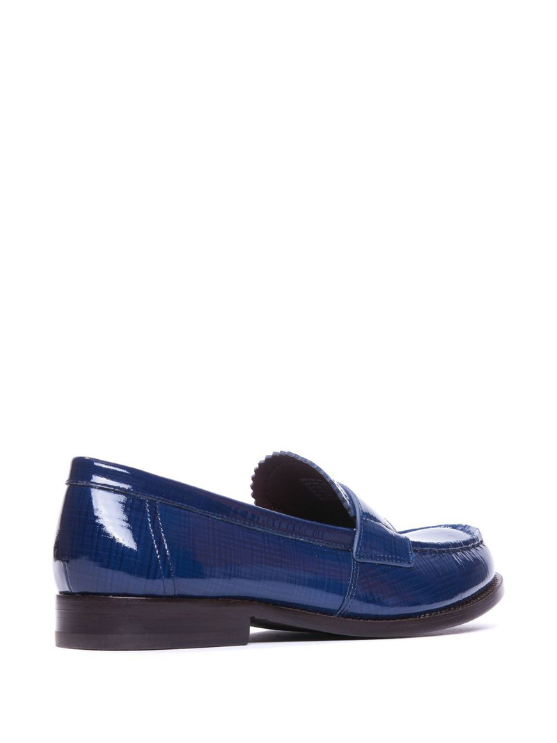 logo-plaque leather loafers 4