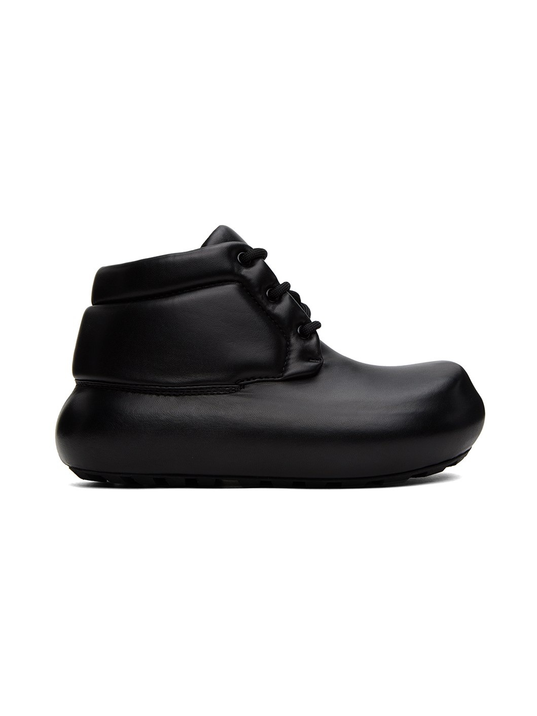 Black Padded Ankle Boots - 1