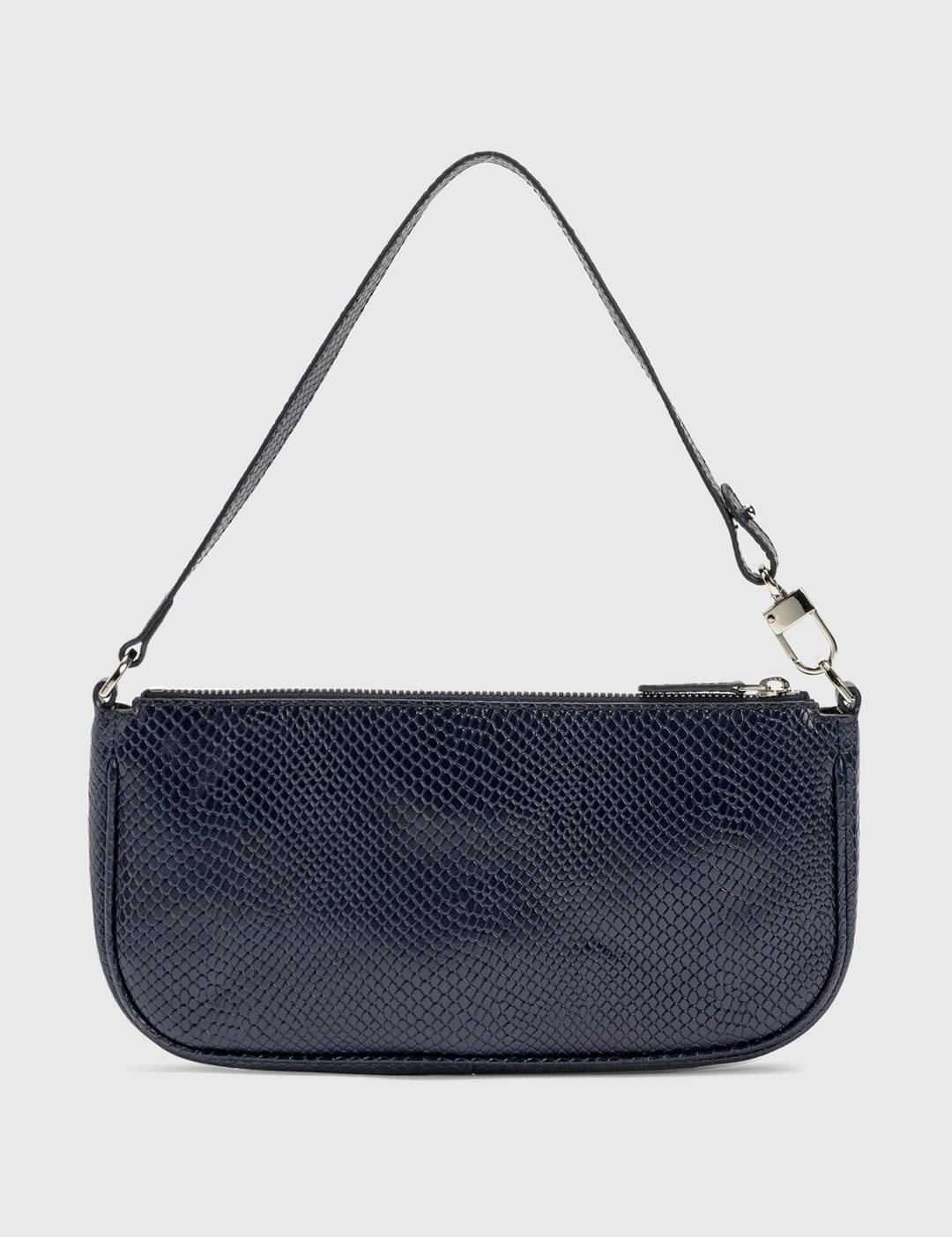 Rachel Deep Blue Snake Print Leather Bag - 4