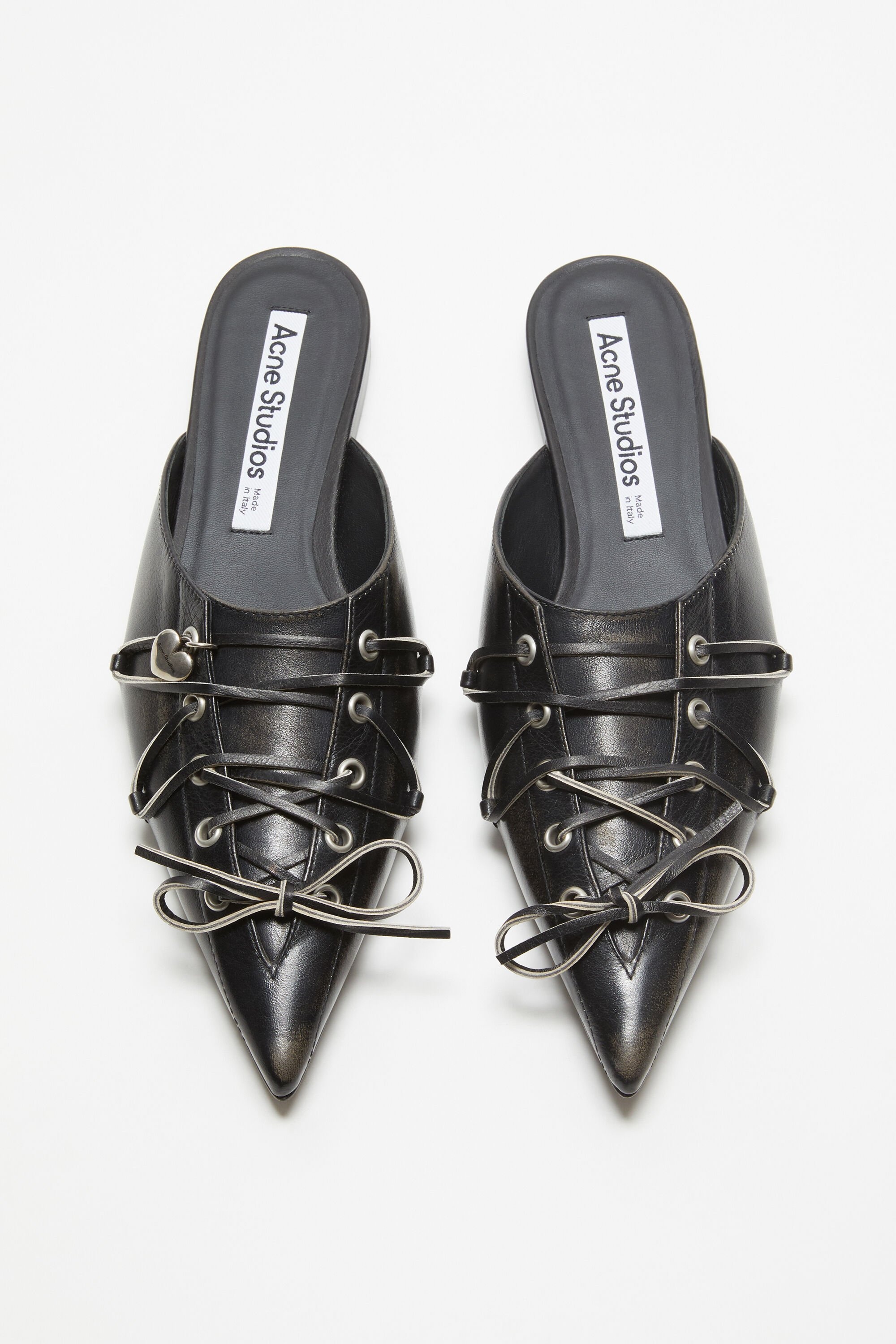 Lace-up mules - Black - 2