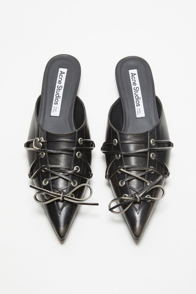 Acne Studios Lace-up mules - Black outlook