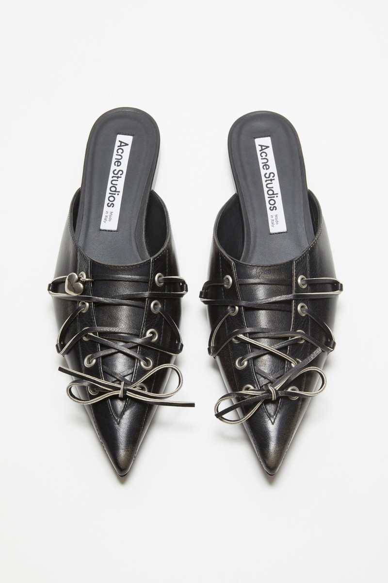 Acne Studios Lace-up mules - Black outlook