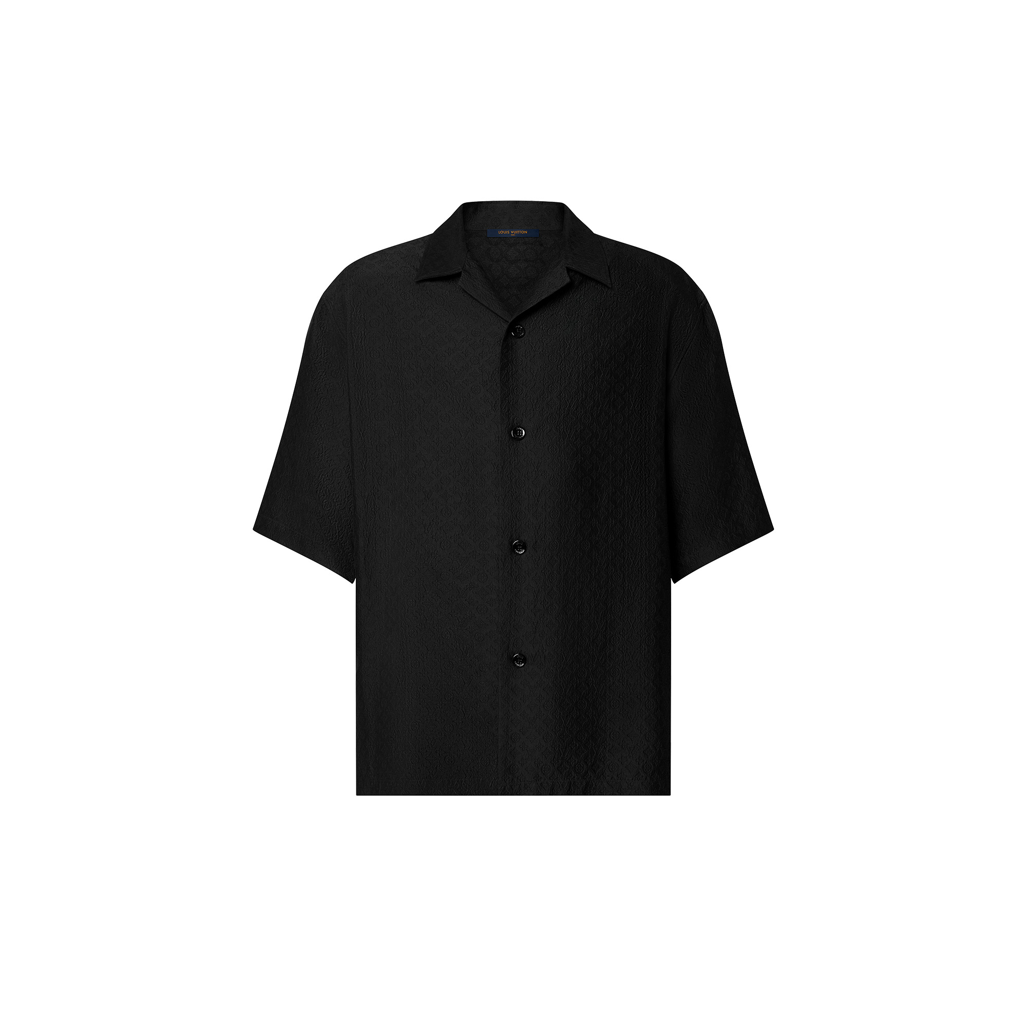 Mini Monogram Silk Blend Short-Sleeved Shirt - 1