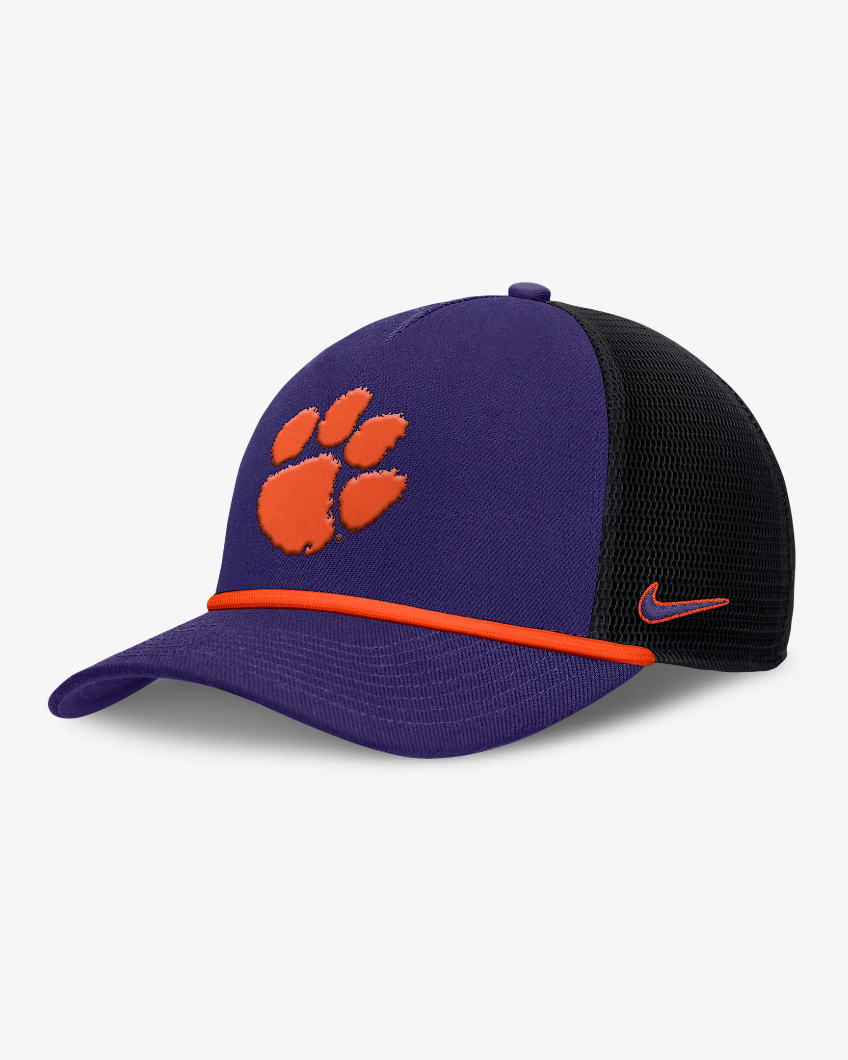 Clemson Primetime Rise Men's Nike College Trucker Adjustable Hat - 1