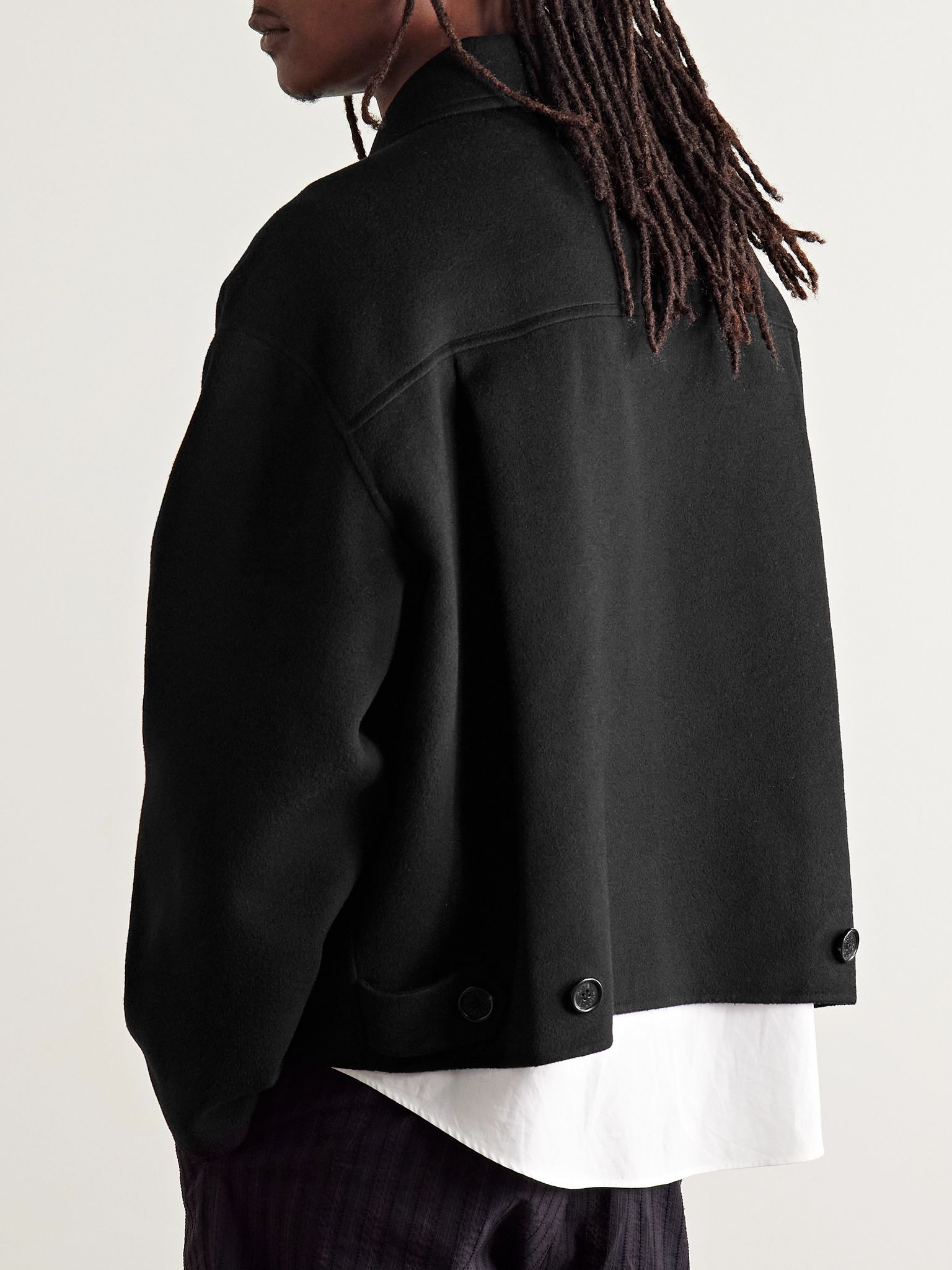 Doveo Double-Faced Wool and Cashmere-Blend Felt Jacket Black - 3