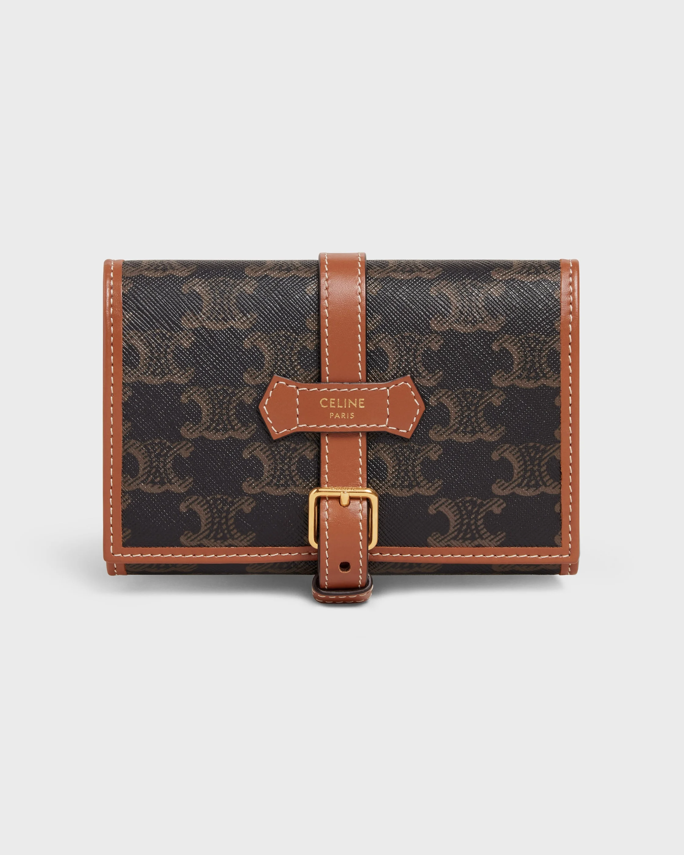 JEWELRY POUCH IN TRIOMPHE CANVAS AND CALFSKIN - 1