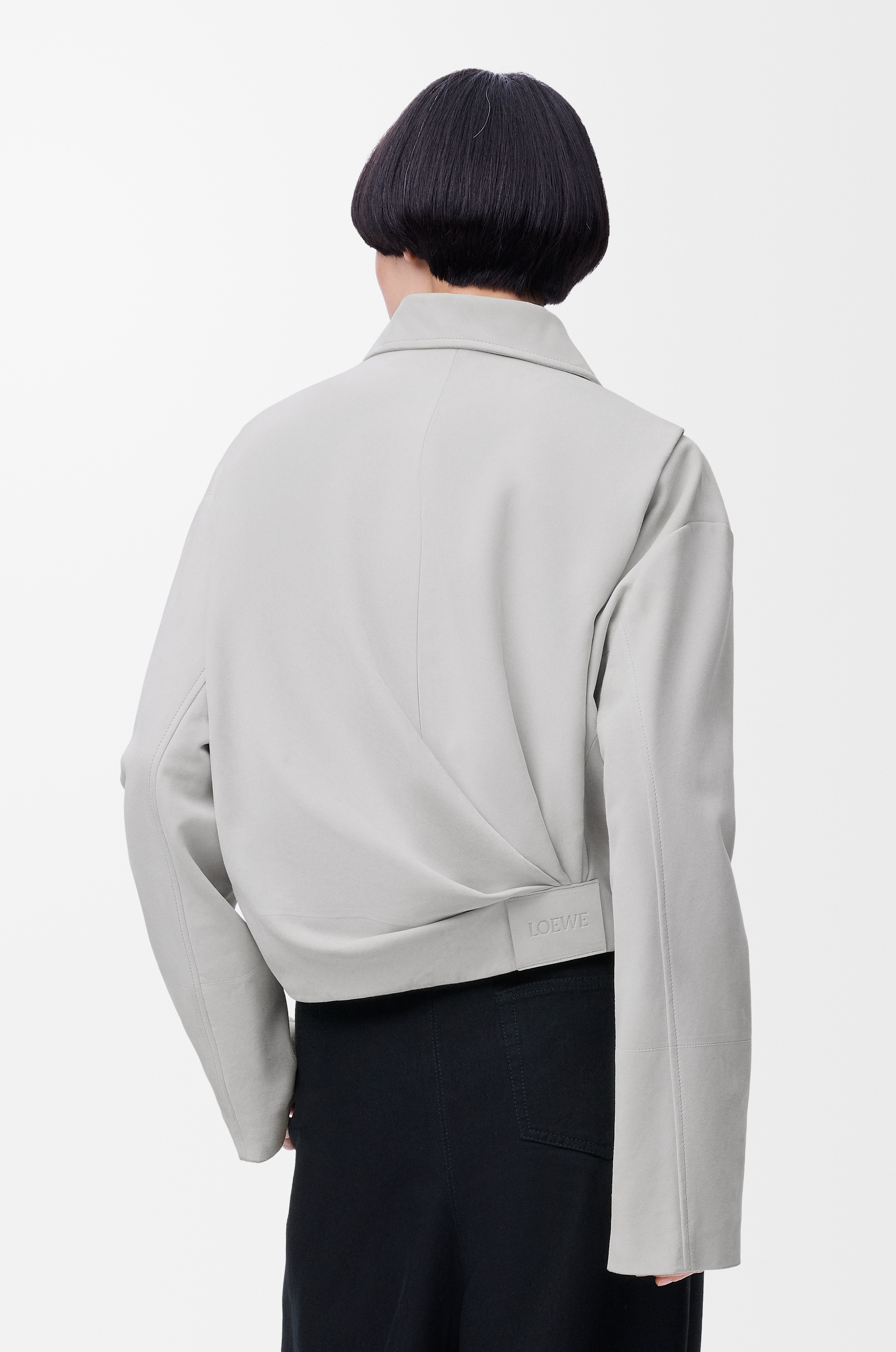 Draped jacket in suede goatskin - 4