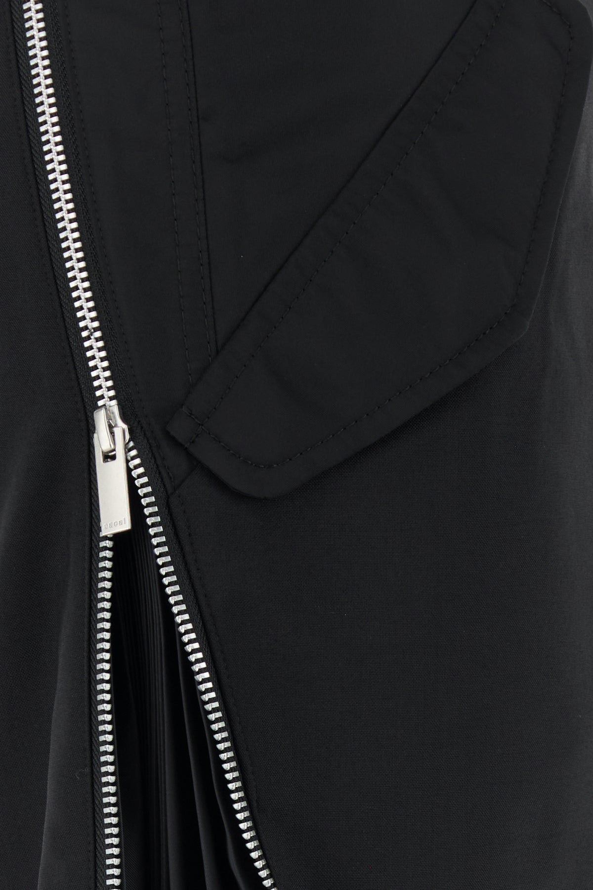 Black polyester blend skirt - 3