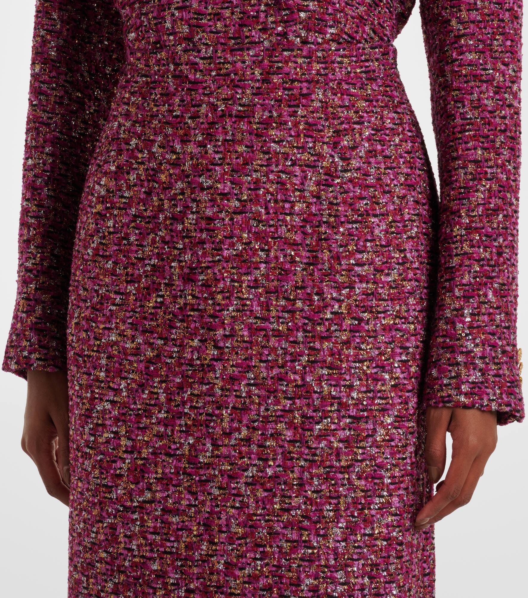 Sequined tweed midi skirt - 4