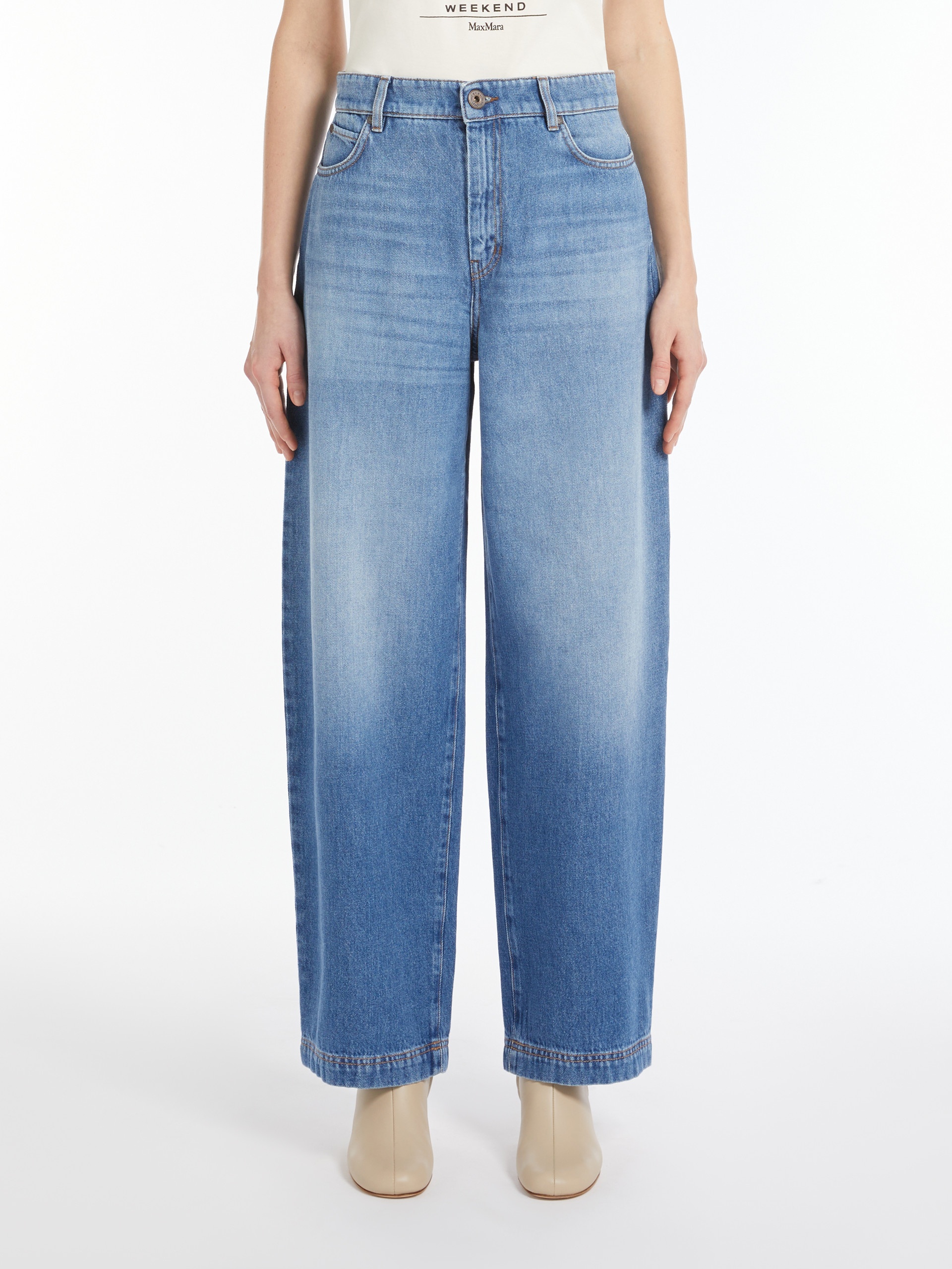 BRAVA Cotton denim barrel-leg jeans - 3