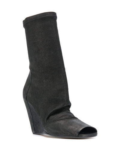 Rick Owens open-toe wedge boots outlook