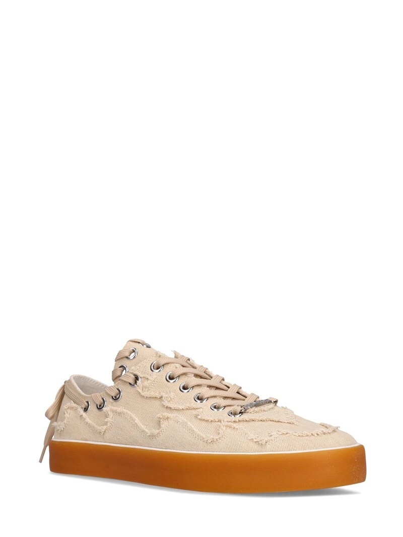 Destroyed canvas low-top sneakers - 2