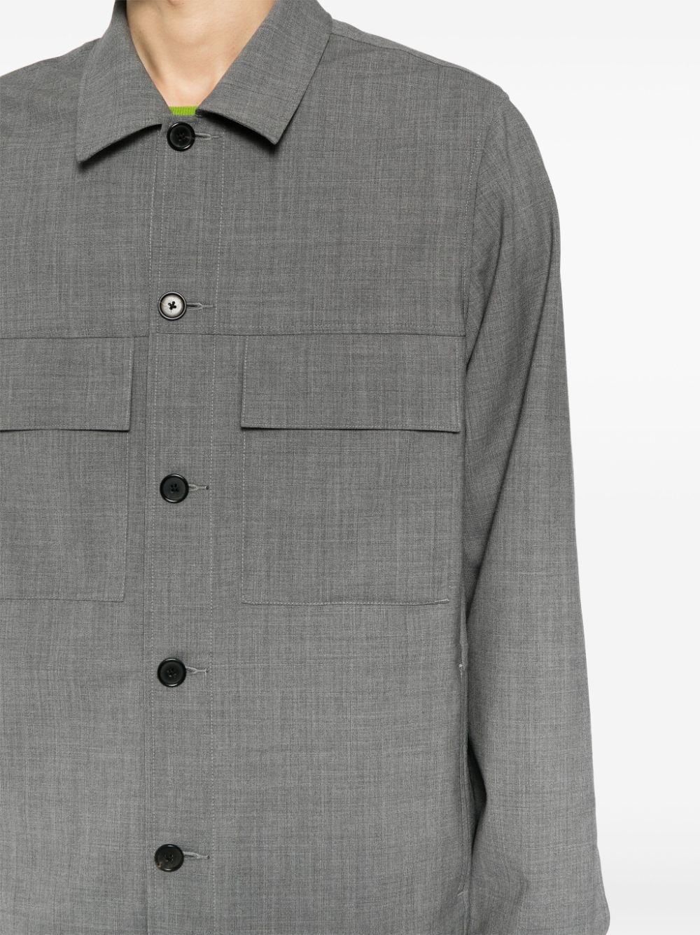 long-sleeves wool shirt - 5