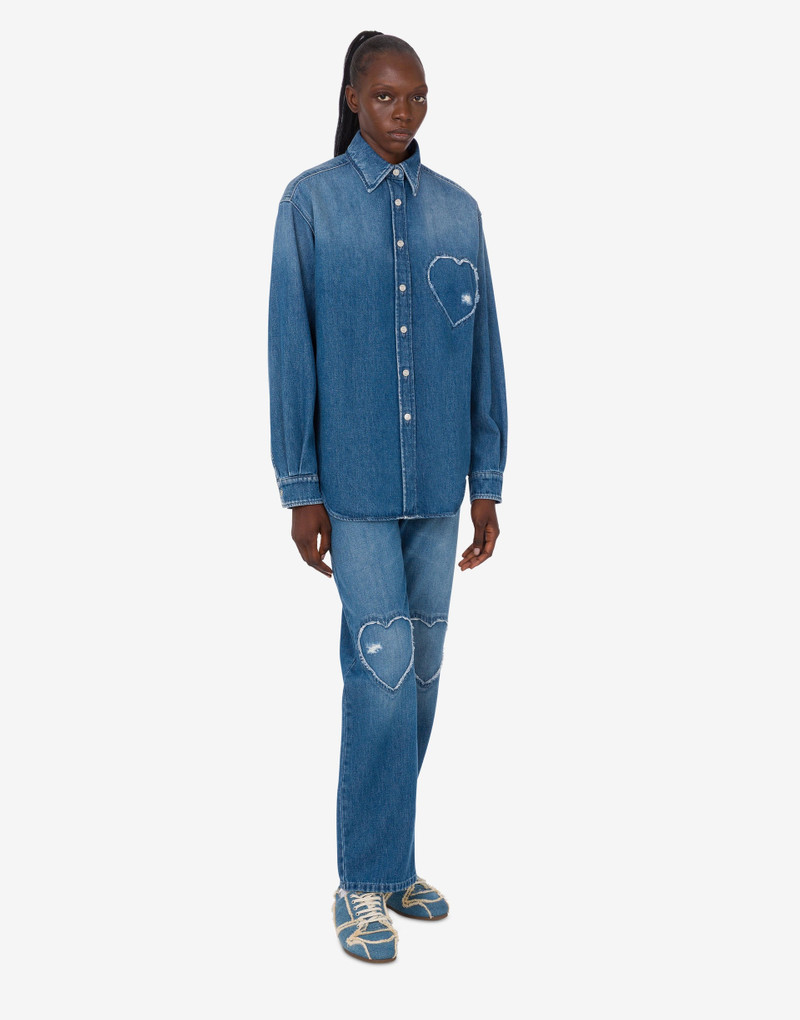 Moschino BLUE COTTON DENIM SHIRT outlook