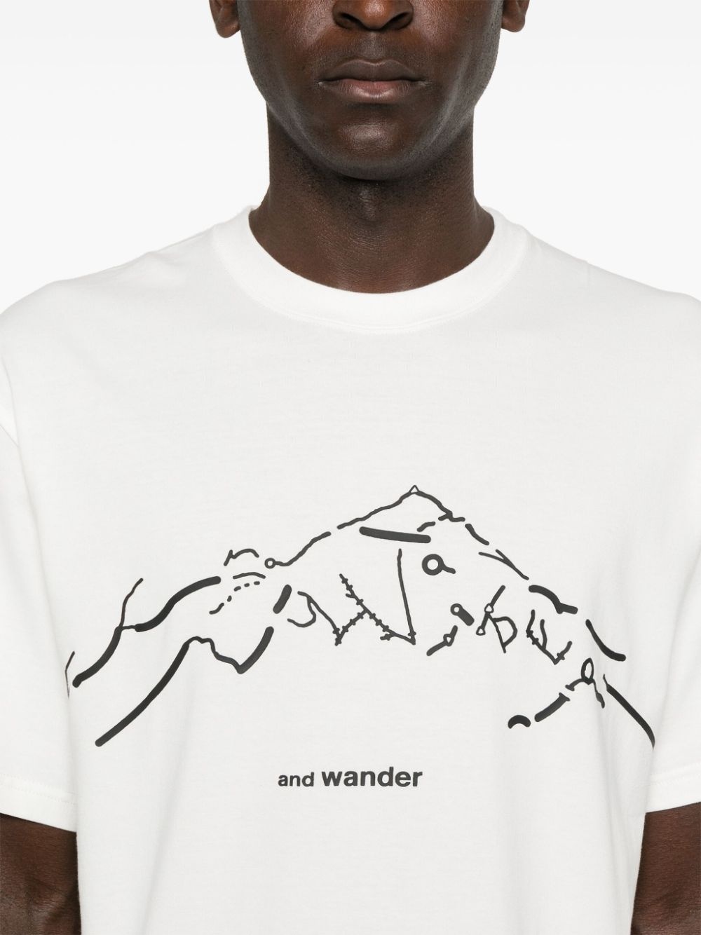 abstract-print T-shirt - 5