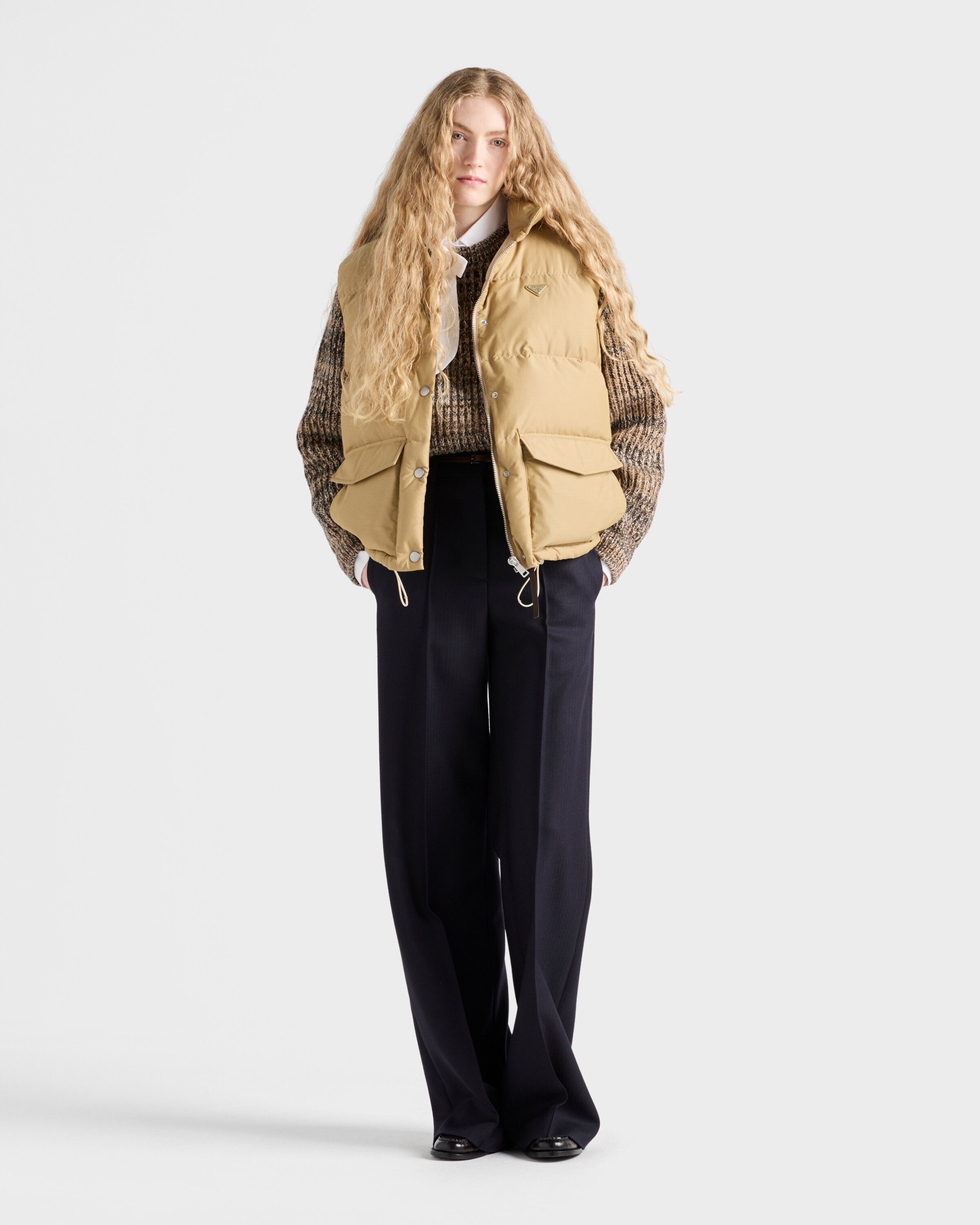 Medium-weight technical fabric down vest - 2