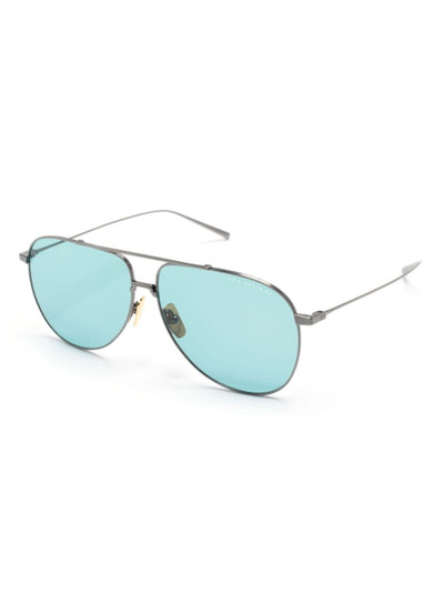 DITA logo-print round-frame sunglasses outlook