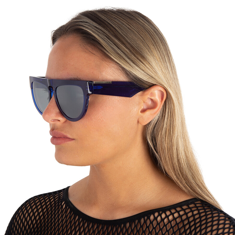 Burberry Grey Mirror Silver Irregular Ladies Sunglasses BE4416U 34926G 59 - 2