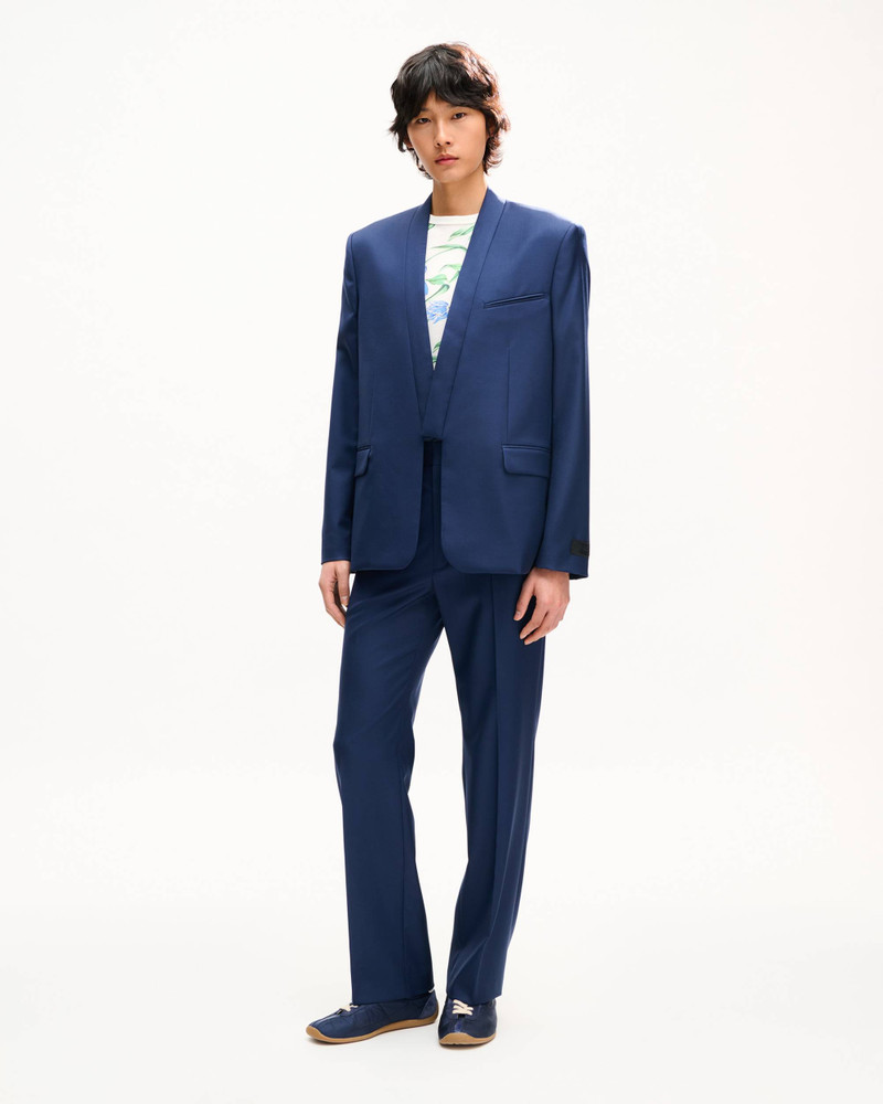 KENZO Single breasted kimono tailored jacket in viring wool outlook